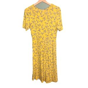 Yellow floral dress